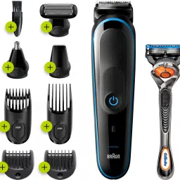 Braun 9-in-1 Trimmer MGK5280 Beard Trimmer, Body Grooming Kit & Hair Clipper, 100min run time Grooming Kit 100 minRuntime 13 Length Settings-6