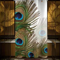 152 cm (5 ft) Polyester Semi Transparent Window Curtain Single Curtain-12
