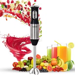 1200 W Stainless Steel, Black Hand Blender-0