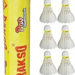rakso Diamond Feather Shuttlecock Pack of 10 (White) Feather Shuttle- White-picture-49