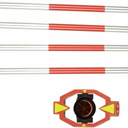 diplomat Mini Prism with Folding Poles in 4 Parts for Total Station Land Survey Solid Prism image 3