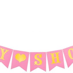 Baby Shower Banner Pink Baby Shower Decoration Items Party Propz for Mom to Be Banner-image-30