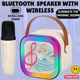 GUGGU K12 (PORTABLE BLUETOOTH SPEAKER) with Karaoke Mic & RGB Light, 6Hrs PlaytimeN438 10 W Bluetooth Laptop/Desktop Speaker-image-15