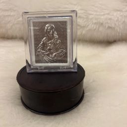 999 Silver Jesus Christ photo stand Decorative Showpiece - 7.5 cm-image-123