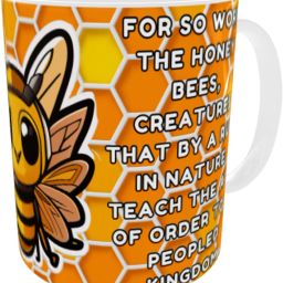 Cute Bee Printed Ceramic Coffee Mug-image-2