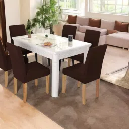 Polycotton Plain 6 Seater Chair Cover-image-8