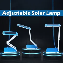 akr Powerful Rechargeable LED Lamp Attached Solar Panel 36 SMD study lamp Desk Lamp Table Lamp image 4