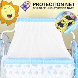 crew4 Cradle for kids cradle for baby boy and girl Cradle With Swing & Mosquito Net image 2