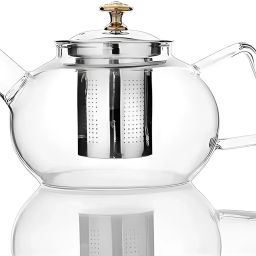 Glass Teapot with Stainless Steel Infuser for Loose Leaf and Herbal Tea Tea Urn-image-71
