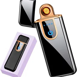 g2l Smart Fingerprint Sensor Lighter with Indicator Light, Compact & Portable Design USB RECHARGEABLE Power Indicator Flameless USB Finger TOUCH LIGHTER Lighter Pocket Lighter image 2