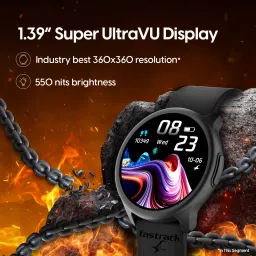 Fastrack FR1|1.39 inch Super UltraVU Display(360*360)|Advanced BT Calling|Split Screen Smartwatch image 2