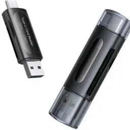 HRYFiNE OG 2in1 SD Card Reader USB Type C, USB 3.0 and Micro USB OTG Memory Card Adapter Card Reader image 2
