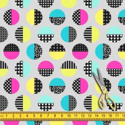 artzfolio AZ5008387SOF_FB_RF_R-SP_D56^80_VL Geometric Circles Pattern D4 Velvet Sofa Fabric Sofa Fabric image 4