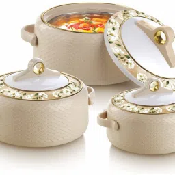 Coral Regular Casserole Set Pack of 3 Thermoware Casserole Set-image-4