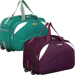 50 L Strolley Duffel Bag - Light Weight Small Travel Duffel Bag High-Quality Luggage Bag Combo Of 2 - Purple, Green - Regular Capacity-image-7