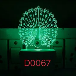 3D Illusion Peacock Design Night Lamp with 7 Color Changing Light for Gift Night Lamp-image-47