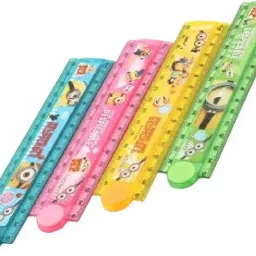 mohari Folding Ruler Scale with Multiple Design Geometry Stencils for Kids Ruler Ruler image 3
