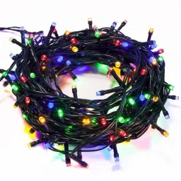 1200 LEDs 45.72 m Multicolor Color Changing, Flickering, Steady Bulb Rice Lights-13