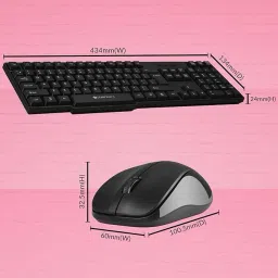 ZEBRONICS Zeb-Companion 107 and Mouse Combo with Nano Receiver Wireless Standard Laptop Keyboard Compatible with Desktop, Laptop, Mac COMPANION-107 / COMPANION-107 Keyboard & Mouse Combo image 4