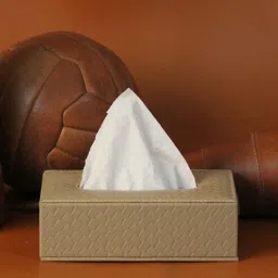three sixty Entwine Cream Vegan Leather Tissue Box-picture-4