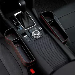 2 Side Car Seat Gap Filler Storage Box with Cup Holder Organizer Front Seat Car Side Seat Catcher-image-43