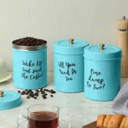 dudki Aqua Stainless Steel 800Ml (Set of 3) Storage Jar & Containers With Lid-picture-45