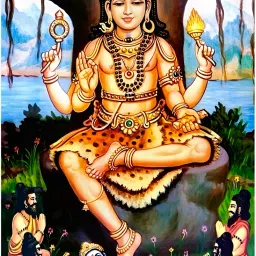 50 cm Dakshinamurthy wall sticker - God dakshinamurthy wall sticker large size Self Adhesive Sticker-image-0