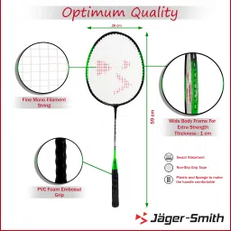 jager-smith PB-2000 Combo & Featherlite 2 Shuttle Badminton Kit image 2