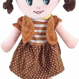 Beautiful Doll for Kids Soft Toy for Kids, Babies with Embroidered Face, Washable Plush Baby Doll for Girls, Best Gifts for Kids Brown - 35 cm-image-65