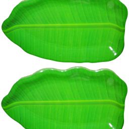 Extra Large Banana Leaf South Indian Round Dinner Lunch Serving Melamine Platter Plate Tray-13