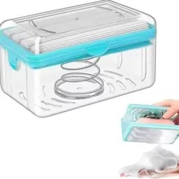 2-in-1 Portable Soap Dish & Soap Dispenser with Roller and Drain Holes-7