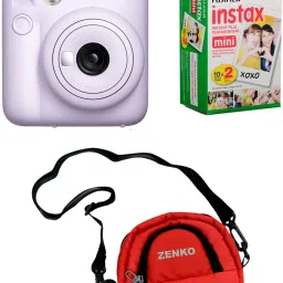 FUJIFILM Instax mini 12 Lilac Purple with 10x2 Film With Red Pouch Instant Camera-19