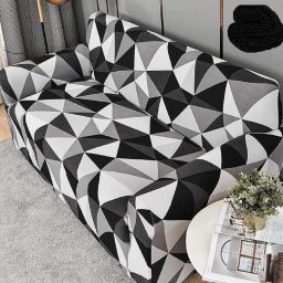 Polyester, Polycotton Checkered 3 Seater Sofa Cover-image-17