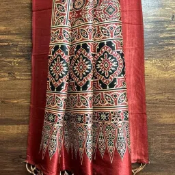 Art Silk Printed Multicolor Women Dupatta-10