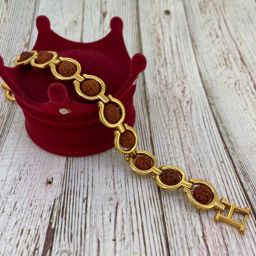Rudraksh FST05 Gold Finish Rakhi, Bracelet Set-image-36