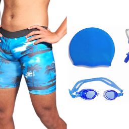 Fashion Self Design Men Swim-dress Multicolor Swimsuit-image-19
