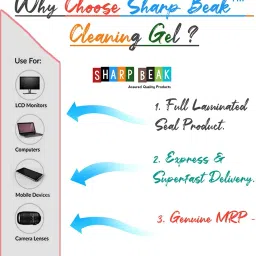 Sharp beak Dari.x All in one , ETC 2 Screen Clean & Shine Gel 100ml - Protect Your screen From Dust , Bacteria & Junk - 100ml for Mobiles, Computers, Laptops image 4