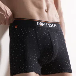 Deo-Cotton Anti-Bacterial Black Printed Men Trunk-16