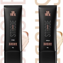 Strobe Cream Gold & Pink for Face Radiance, Multipurpose Strobe Cream Highlighter-2