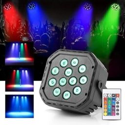 Plastic Body Flat Par Light LED Mini RGB Dj Disco Party Lighting, Multicolour. Single Disco Ball-image-72