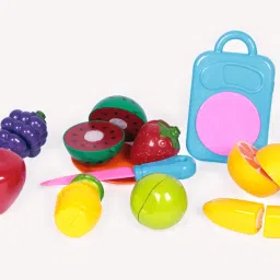 Sliceable Fruits & Vegetables Cutting Toy Kit with Knife and Chopping Board-11