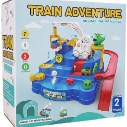toy dekho Train Adventure Mechanical Train Track Set with Mini Trains, Multifunctional Toy image 2