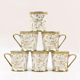 Vintage Floral Gold Teas, Ceramic Tea Cups, Coffees Ceramic Coffee Mug-picture-21