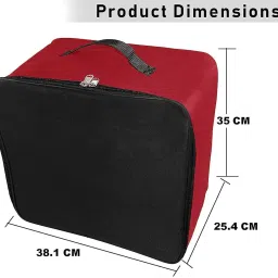 Mdali Storage Bags for Clothes,Saree with Zip Closure & Handle (Red, Pack of 3) Polyester Laundry Bag image 2