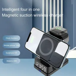 MARS Wireless Charger with Alarm Clock, Charging Stand Dock for iPhone Charging Pad image 4