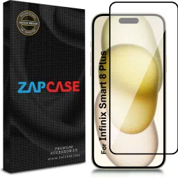 Zapcase Edge To Edge Tempered Glass for Infinix Smart 8 Plus-23