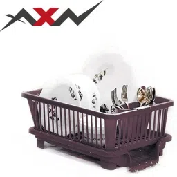 Dish Drainer Kitchen Rack Large 3 in 1 Sink Set Dish Rack Drainer Drying Rack Washing Basket(BROWN) Plastic-picture-22
