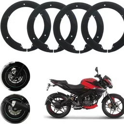 sunriders Bike Wheel Cover 17 Inch For Bajaj Ns 160 Black Half Pack of 4 Pc Wheel Cover For NA NA-picture-3