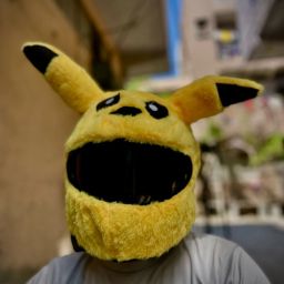 Piikachuu Design Bunny Helmet Cover for Full Helmet (Yellow)- 8 cm-image-9