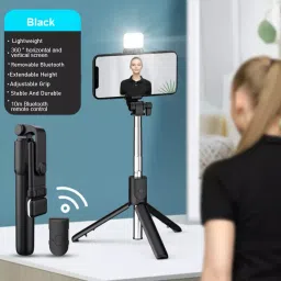 Wanzhow Best Tripod Extendable Selfiesstick with Detachable Wireless Remote Phone Holder Monopod, Tripod, Tripod Bracket, Tripod Kit image 5